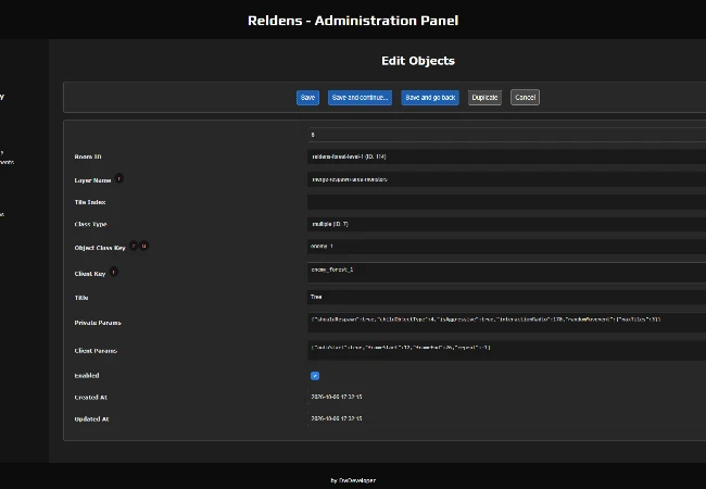 Admin Panel - Enemies respawn object with random movement in the private params