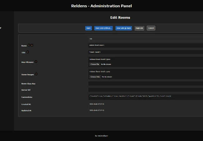 Admin Panel - Room CustomData with clouds and rain
