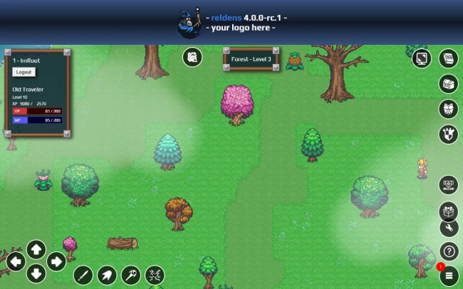Reldens - Clouds drifting over Forest Level 3